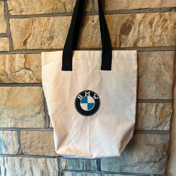 BMW Classic Canvas Shopper Tote Bag Purse - Picture 2 of 6